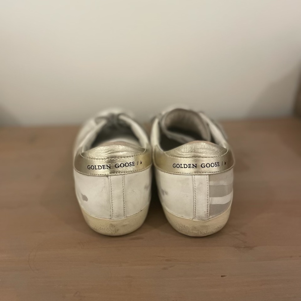 Golden Goose Super-Star Laser-Cut Flag & Star suede toe Size 40 (US9) - EUC - Picture 2 of 9